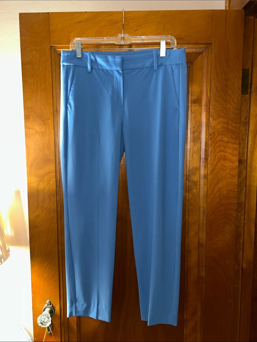 J. Crew Factory Slim Straight Trousers; Sz 8; J5292; powder blue